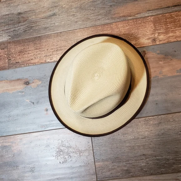 Stetson Woven Hemp Hat Collectable White/Tan Size 57 / 7  1/8 - Picture 4 of 10